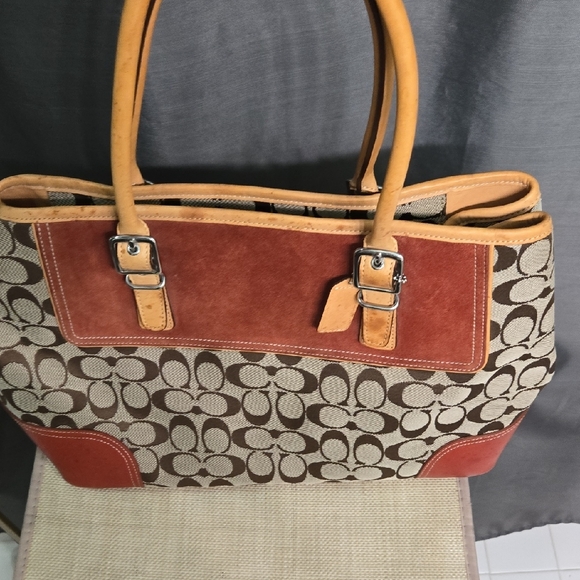 💫Vintage Coach Zoe Leather and Canvas Satchel 2003 EUC - Picture 14 of 15